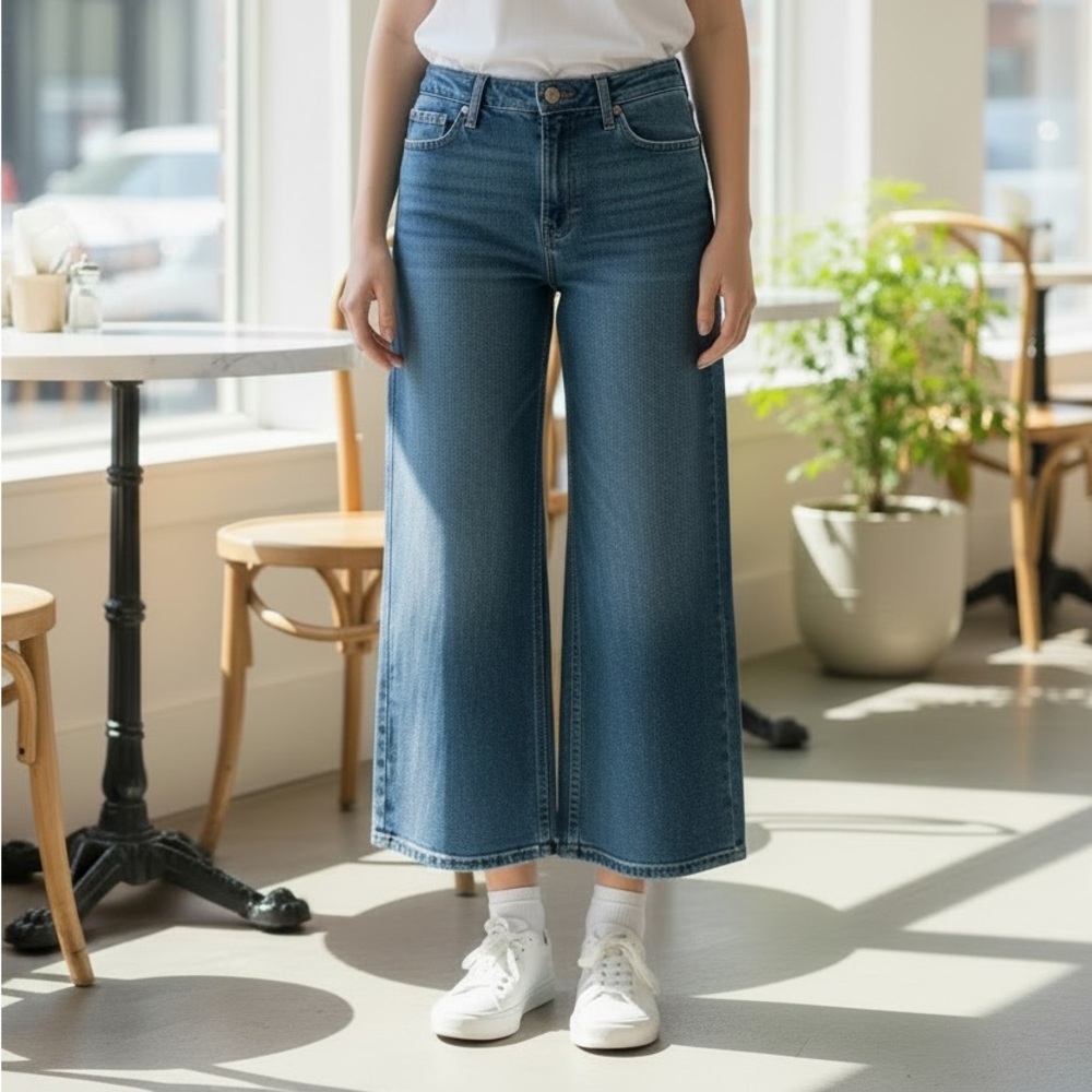 NYDJ tags on Teresa Wide Leg High-Rise Women’s Jeans — Blue